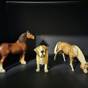 Vintage Breyer Dog And Horses